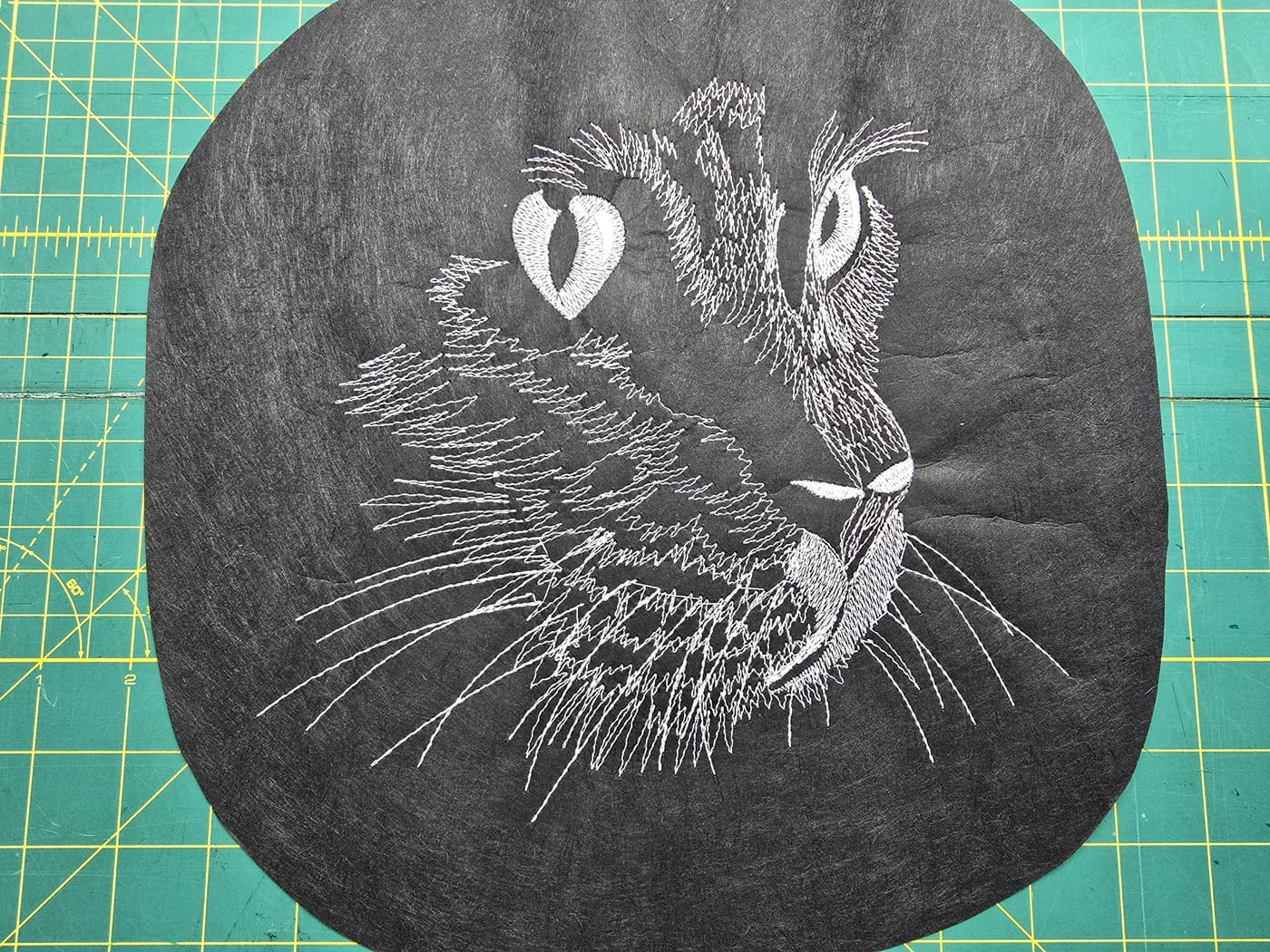 Custom cat portrait embroidered patch